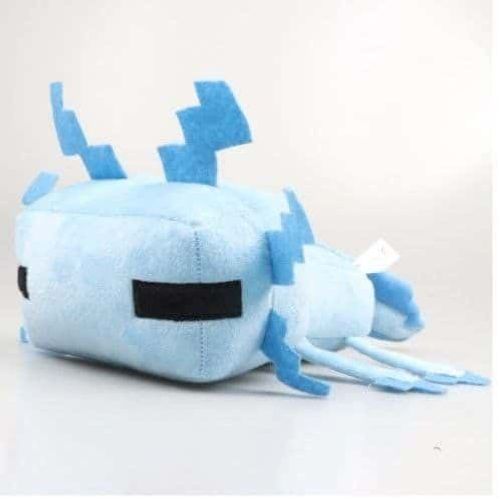 Peluche Minecraft Jouets Axolotl Doux Peluches Animaux Poupees Frusde Peluche Oreiller 30 Cm-Bleu