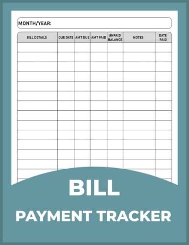 Bill Payment Tracker: Monthly Bill Payment Organizer | Expense And Bill Tracker For 9 Years