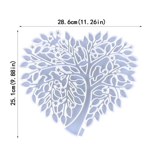 Moule En Résine Époxy En Forme De Coeur Pour Arbre D'amour, Décoration Murale Suspendue En Silicone Pour La Saint-Valentin