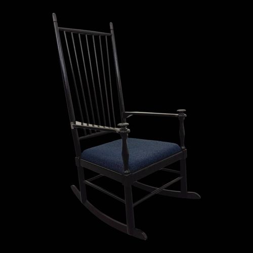 Fauteuil Rockingchair Sudois De Karl Axel Adolfsson Pour Gemla Vintage Noir