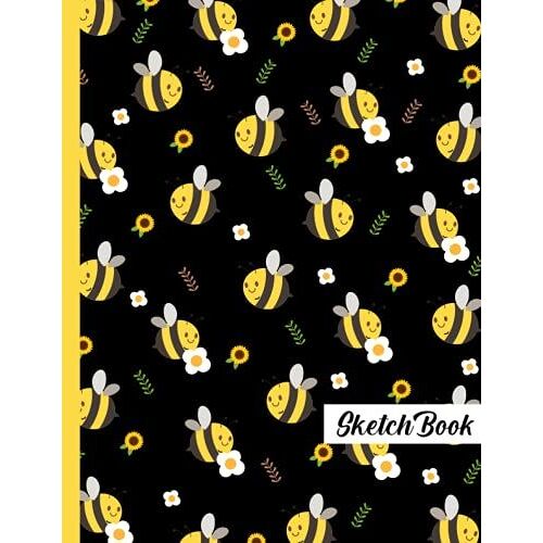Bee Sketchbook: Bee Animals Lover Sketchbook For Men, Women, Girls, And Kids Sketch Drawing Book - 8.5 X 11 Inches - 100 Pages