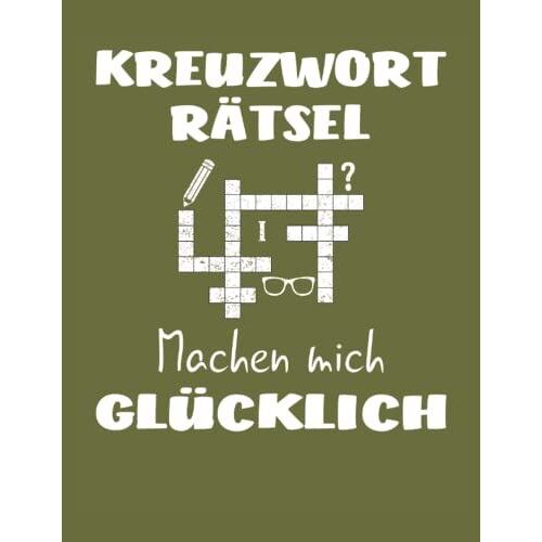 Kreuzworträtsel Machen Mich Glücklich, Tagebuch Notizheft Schulheft: Notizbuch College Ruled Line Paper 8,5 X 11 Inch, 21,59 X 27,94 Cm , 108 Seiten Weiß, Softcover Glänzend (German Edition)