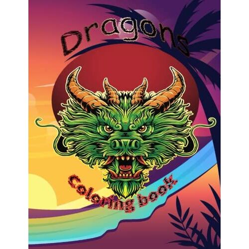 Coloring Book For Adults & Teens. Themes Such As Dragons. Tattoo Designs. Illustration. Mythical. Magical, Anime...Fantasy Books For Kids