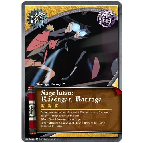 Senpo : Furie De L'orbe , Jutsu 904 , Carte Naruto Shippuden Vf
