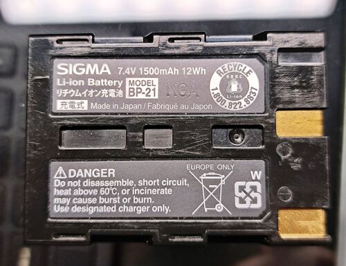 Marque Professionnelle Sigma Batterie Li-ion BP-21 pour appareils photos SIGMA SD1, SD1 Merrill, SD14