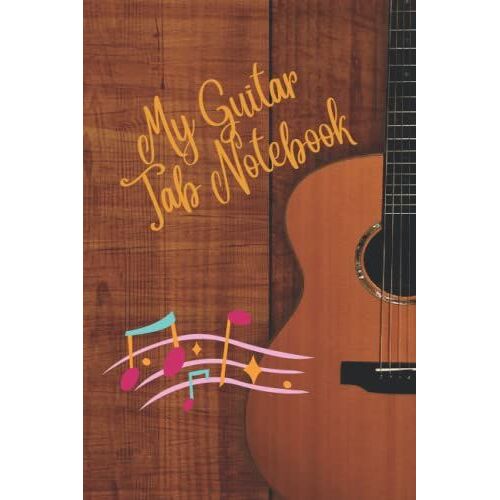 Guitar Tab Notebook: Brown Cover Guitar Tab Notebook Journal