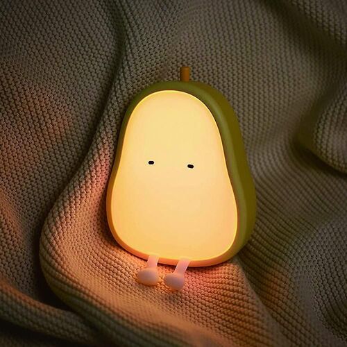 Poire De Canard Led Veilleuse Pour Enfants, Pépinière En Silicone Au Toucher Mignon L