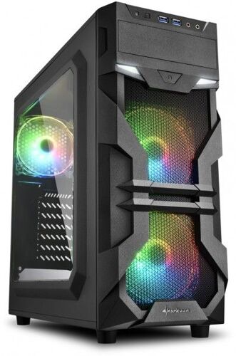 Boitier PC Moyen Tour ATX Sharkoon VG7-W RGB avec fenêtre - Noir