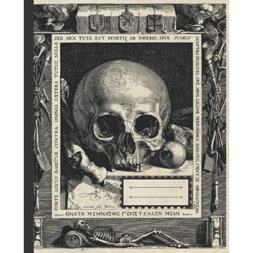 Gothic Vintage Skull Composition Notebook: Macabre Aesthetic College Ruled