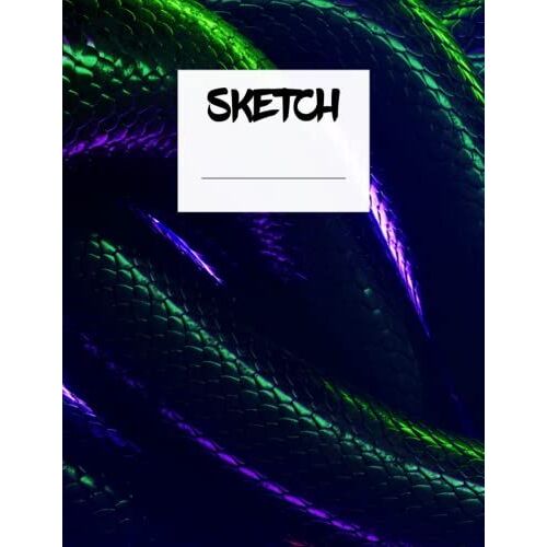 Snake Sketchbook: Large Snake Skin Sketch Book 8.5 X 11 - 120 Unlined Pages For Drawing