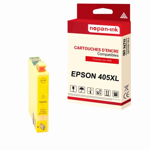 NOPAN-INK - x1 Cartouche compatible pour EPSON 405 XL 405XL Yellow (Valise) pour Epson Workforce Pro WorkForce Pro WF-3800 Series WorkForce Pro WF-382