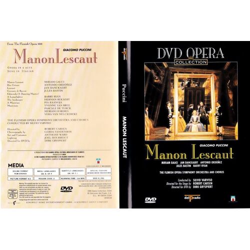 Manon Lescaut Giacomo Puccini Dvd Opera /Del Prado/ The Flemish Opera Symphony Orchestra And Chorus