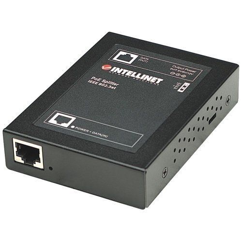 Intellinet Diffuseur PoE+, IEEE802.3at, tension de sortie 5, 7,5, 9 ou 12 Vcc - Répartiteur alimentation sous Ethernet (Power over Ethernet - PoE) - noir