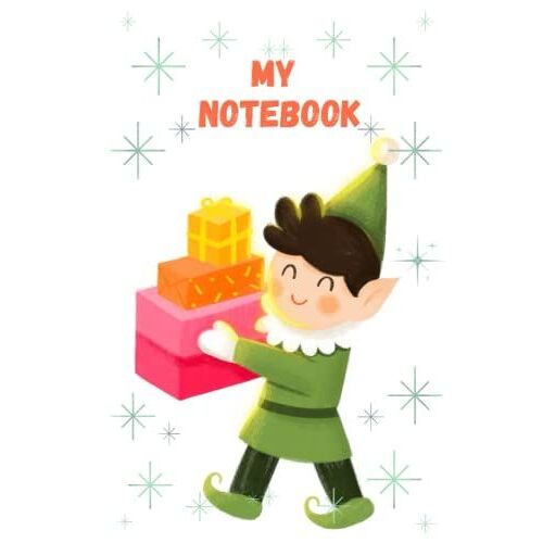 My Notebook: Cute Kawaii Christmas Elf Notebook 120 Pages Of Lined Paper