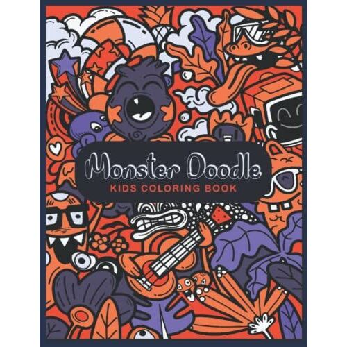 Monsters Coloring Book : A Cute Book For Halloween | Monsters Doodle | Kids Coloring Book | Creppy Kawaii Coloring Book: Kids Coloring Book