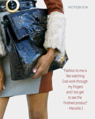 Fashion Notebook- Model Image- Lauren Lewis , Quote Marcella J.: 80 Page Notebook, Model Image Lauren Lewis , Quote Marcella J., Photographer Nick Weaver