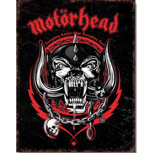 Plaque Décorative Motorhead Everything Louder 41x32cm Tole Usa