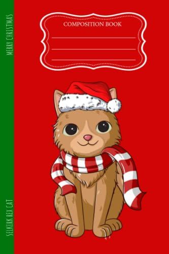 Selkirk Rex Cat Merry Christmas Composition Book Wide Ruled: Notebooks, Logbook, Note, Journal 110 Pages 6x9 In