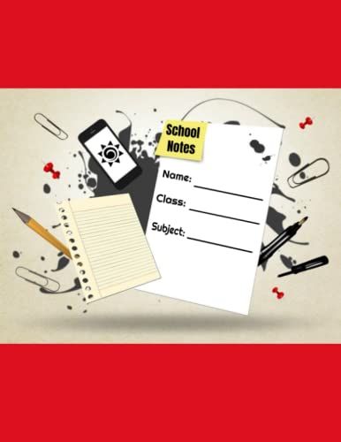 School Notebook: Red