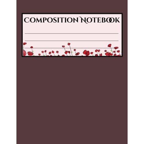 Composition Notebook: Flower Illustration