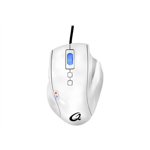 Qpad OM-75 PRO - Souris - optique - 7 boutons - filaire - USB - blanc