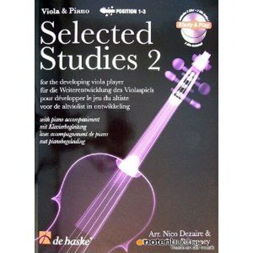 Viola And Piano - Position 1-3 - Selected Studies 2  Pour Développer Le Jeu Du Altiste Avec Accompagnement De Piano - 2 Cds Inclus
