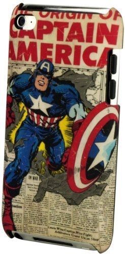 PDP - IP-1379 - COQUE RIGIDE À CLIPSER POUR IPOD TOUCH 4 - CAPTAIN AMERICA NEWSPAPER