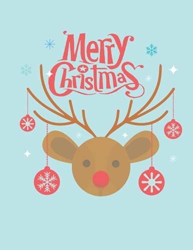 Mery Christmas Notebook Journal - Cute Cover, Best Gift Christmas For Kids, Girls To Celebrate Holidays - " 8.5 × 11 " 120 Lined Pages..