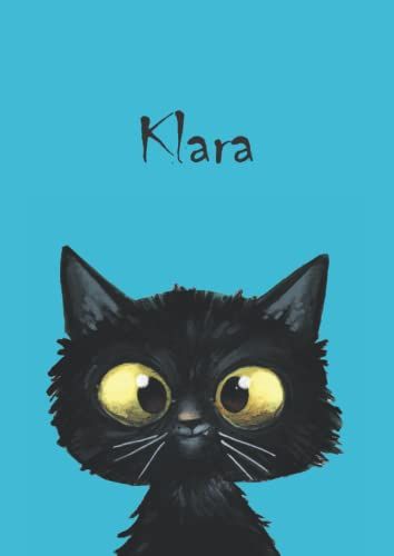 Klara: Katze - Notizbuch / Malbuch - Din A4 - Blanko - Glänzendes Coverfinish (German Edition)
