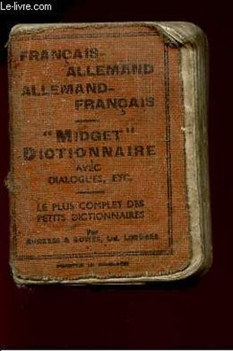 Midget Dictionnaire Avec Dialogues - Francais/Allemand - Le Plus Complet Des Petits Dictionnaires.