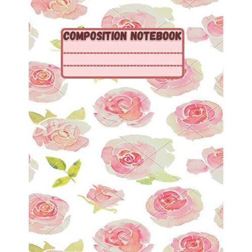 Flower Composition Notebook Colorful Flowers Ruled Lined Paper Writing Journal