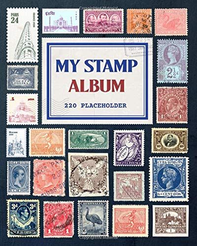 My Stamp Album - 220 Placeholder: For Collectors, Kids And Adults, Large Vintage Stamp Stockbook- 220 Placeholder - Cream Paper