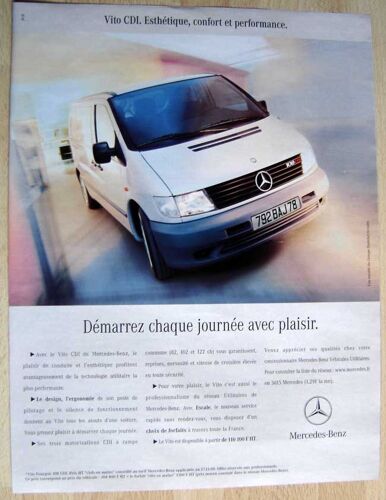 Publicité Papier - Voiture Mercedes Vito C D I De 2000