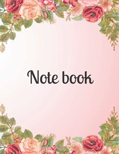 Softcover Pink Floral Notebook/ Journal: Notebook Paper College Ruled Pink Floral 8.5" X 11" And 120 Pages