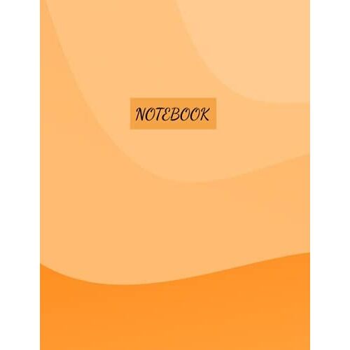 Notebook: Orange Colored Pattern : College-Ruled
