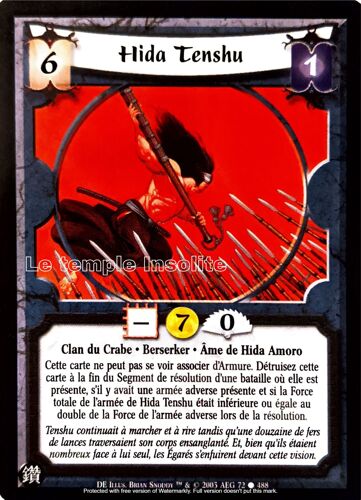 Carte Legend Of The Five Rings : Hida Tenshu 72/488