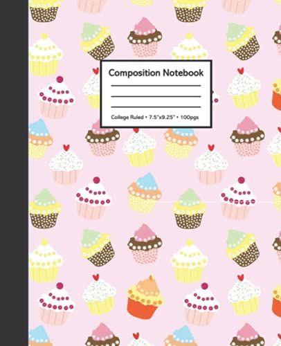 Composition Notebook Wide Ruled: Composition Notebook With 100 Wide Ruled Pages, Cute Foodie Print