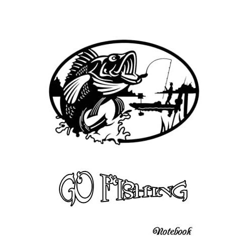 Notebook - The Animal Mini Journal Notebook For Baby, Notebook For Kid 81: Go Fishing 24_ 6in X 9in X 114 Pages White Paper Blank Journal With Black Cover Perfect Size