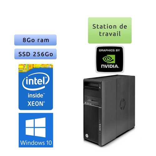 HP Workstation Z640 - Windows 10 - E5-2620 v3 8Go 256Go SSD - NVS 510 - Ordinateur Tour Workstation