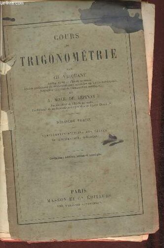 Cours De Trigonométrie - Deuxième Partie