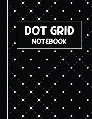 Dot Grid Notebook: Eye Catching Black Color And Pattern Cover Design With A Dotted Journal Notebook