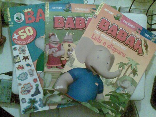 Babar Lulu A Disparu Mars 2012 - Des Invites Tres Mal Eleves - Babar Jeux 50 Autocollants - Lot De 3 Revues