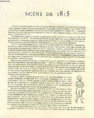 Revue De Paris (Extrait), Scene De 1815 / Drole D'invention