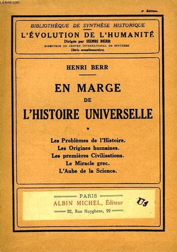 En Marge De L'histoire Universelle