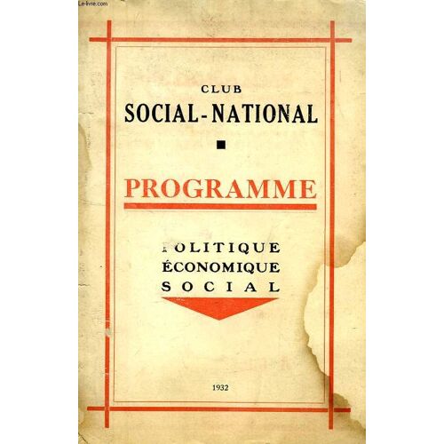 Club Social-National, Programme