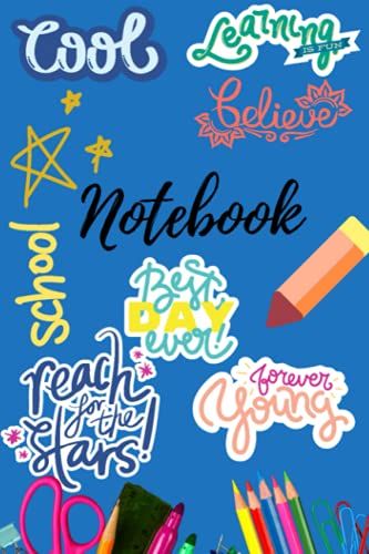Notebook: Positive Affirmation Stickers For A Positive Day - College Ruled Notebook