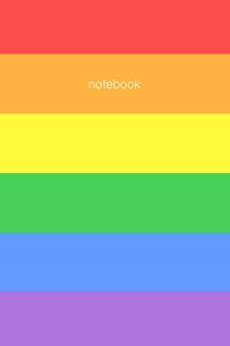Notebook: Colourful Stripes Tones 6x9 Lined Notebook Wide Ruled College School Pretty Soft Striped Fashionable Notebooks For Work