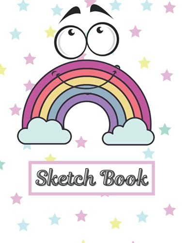 Sketchbook: Large Notebook For Drawing, Doodling Or Sketching, 120 Pages 8.5 X 11. Kitty Cover Sketchbook Blank Paper Drawing And Write Journal, Rainbowcover