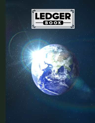 Ledger Book: Record Income And Expenses With Earth Galaxy Cover, 120 Pages, Size 8.5" X 11" By Hella Scherer
