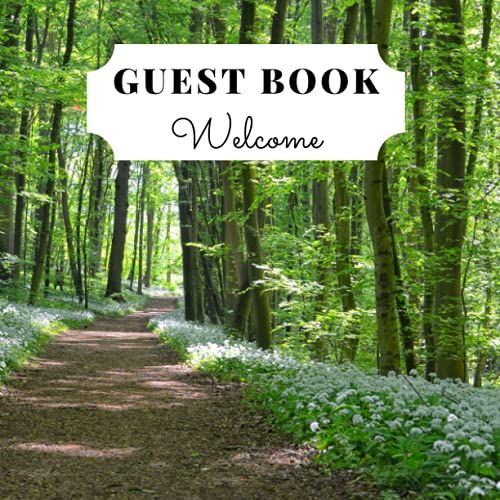 Guest Book: With Beautiful Forest , For Visitor To Write Their Memory And Give A Message To The Host